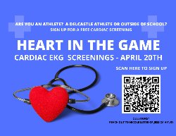 Athletes free cardiac EKG screening health career HOSA